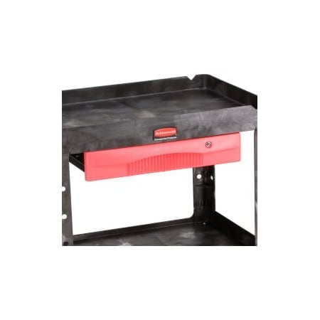 Rubbermaid Commercial Rubbermaid Locking Steel Drawer for Plastic Tray Shelf Cart, 25"L x 17"W x 4"H FG459300RED